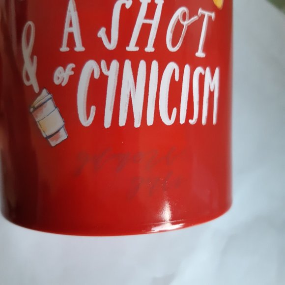 Gilmore Girls Red Coffee Mug Please & A Shot of Cynicism - Picture 4 of 11